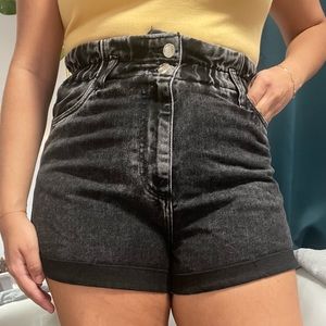 Women's Black High Waisted Shorts
